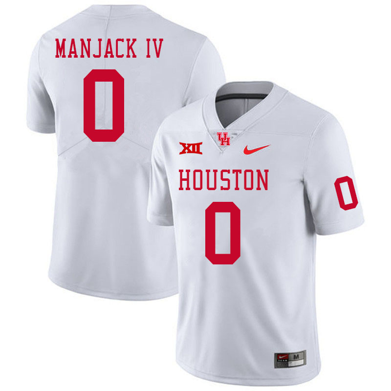 Men #0 Joseph Manjack IV Houston Cougars Big 12 XII College Football Jerseys Stitched-White